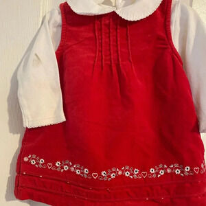 Baby Gap Velvet Jumper, Shirt, and Diaper Cover